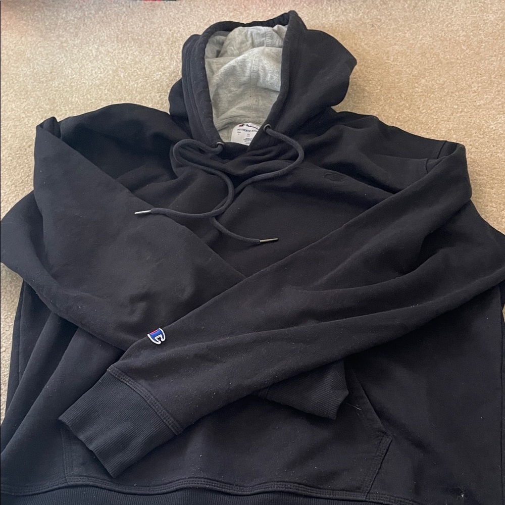 Champion Black and Gray Men's Hoodie
